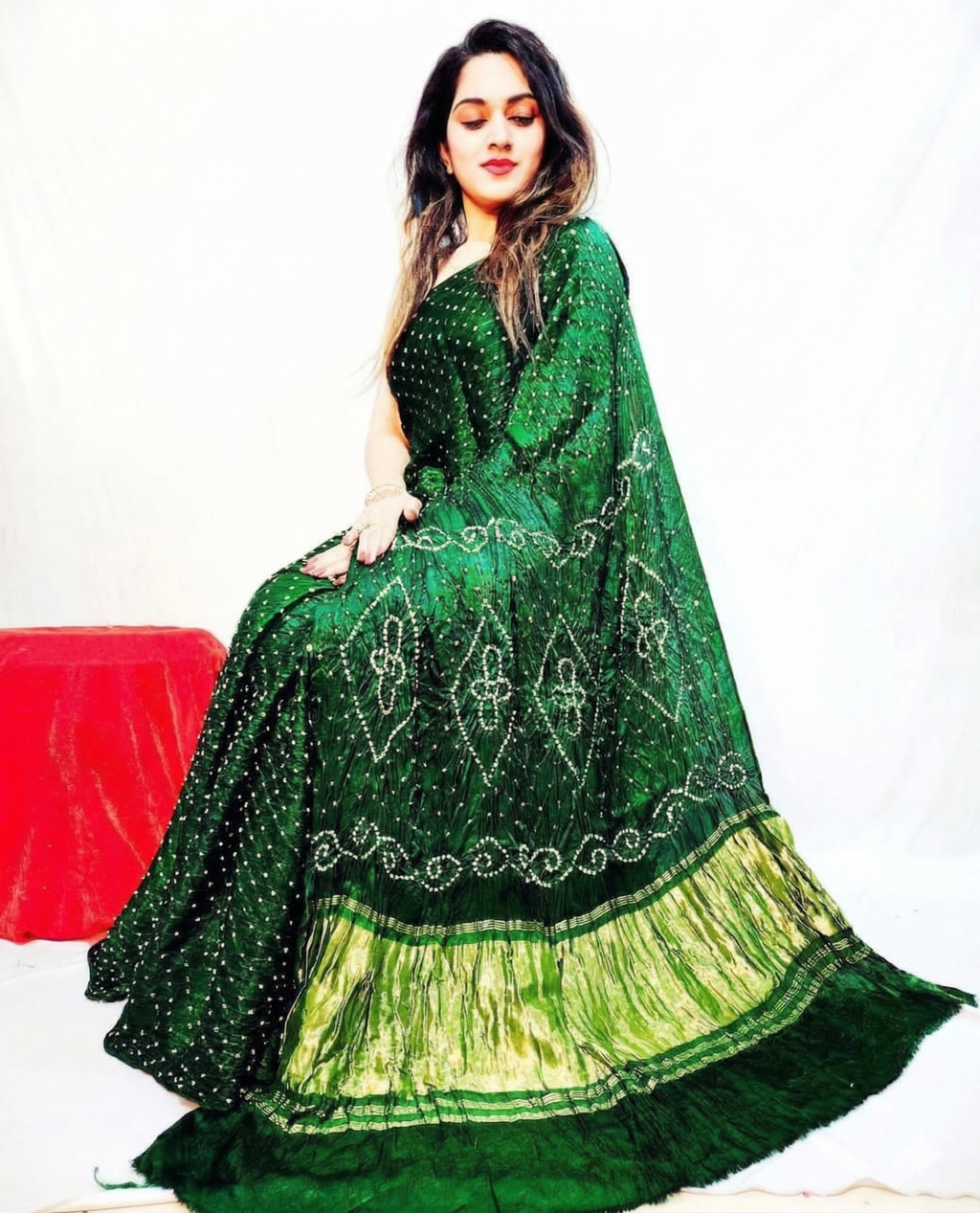 SWADESHI SOUL Bandhani Silk Saree