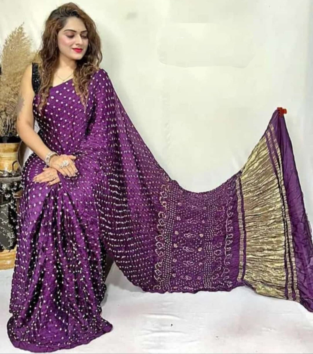 SWADESHI SOUL Bandhani Silk Saree