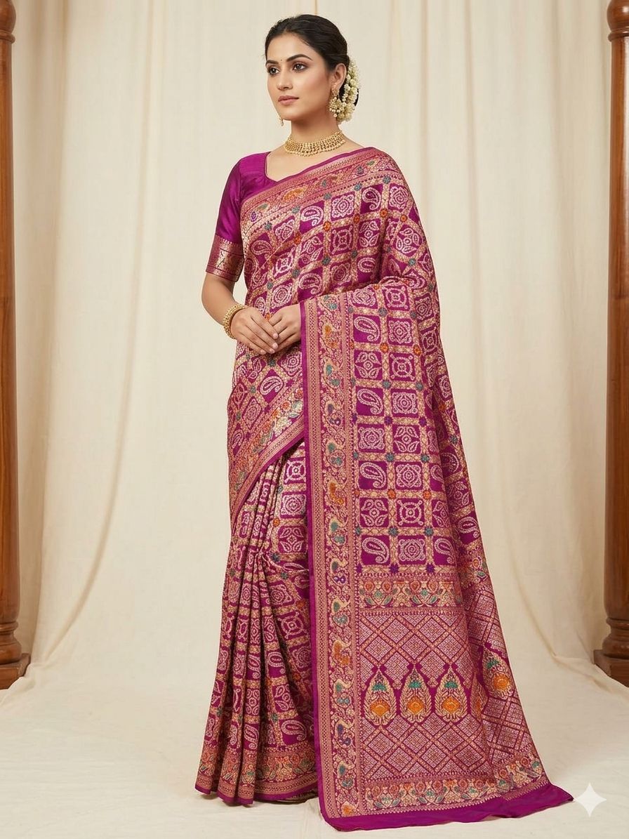 SWADESHI SOUL Silk Cotton Banarasi Sari