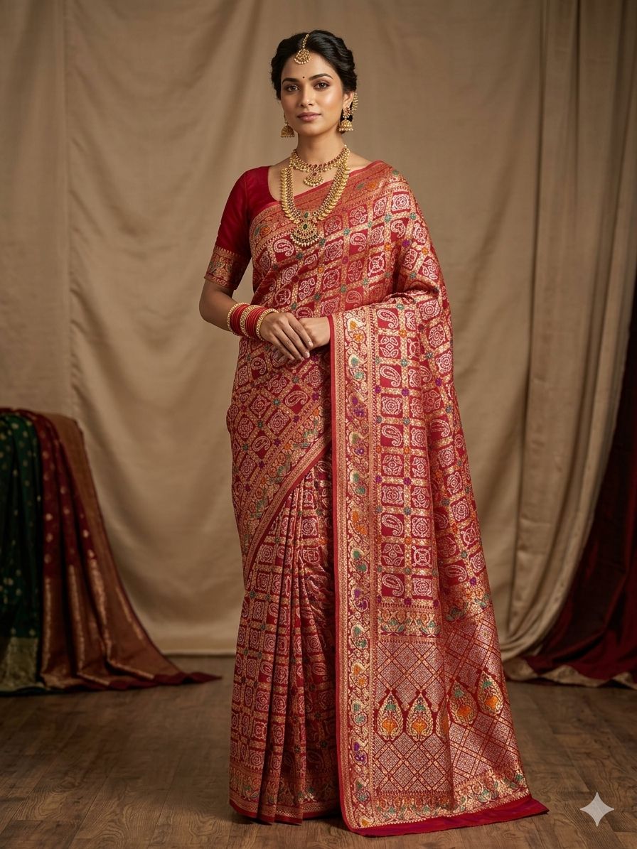 SWADESHI SOUL Silk Cotton Banarasi Sari